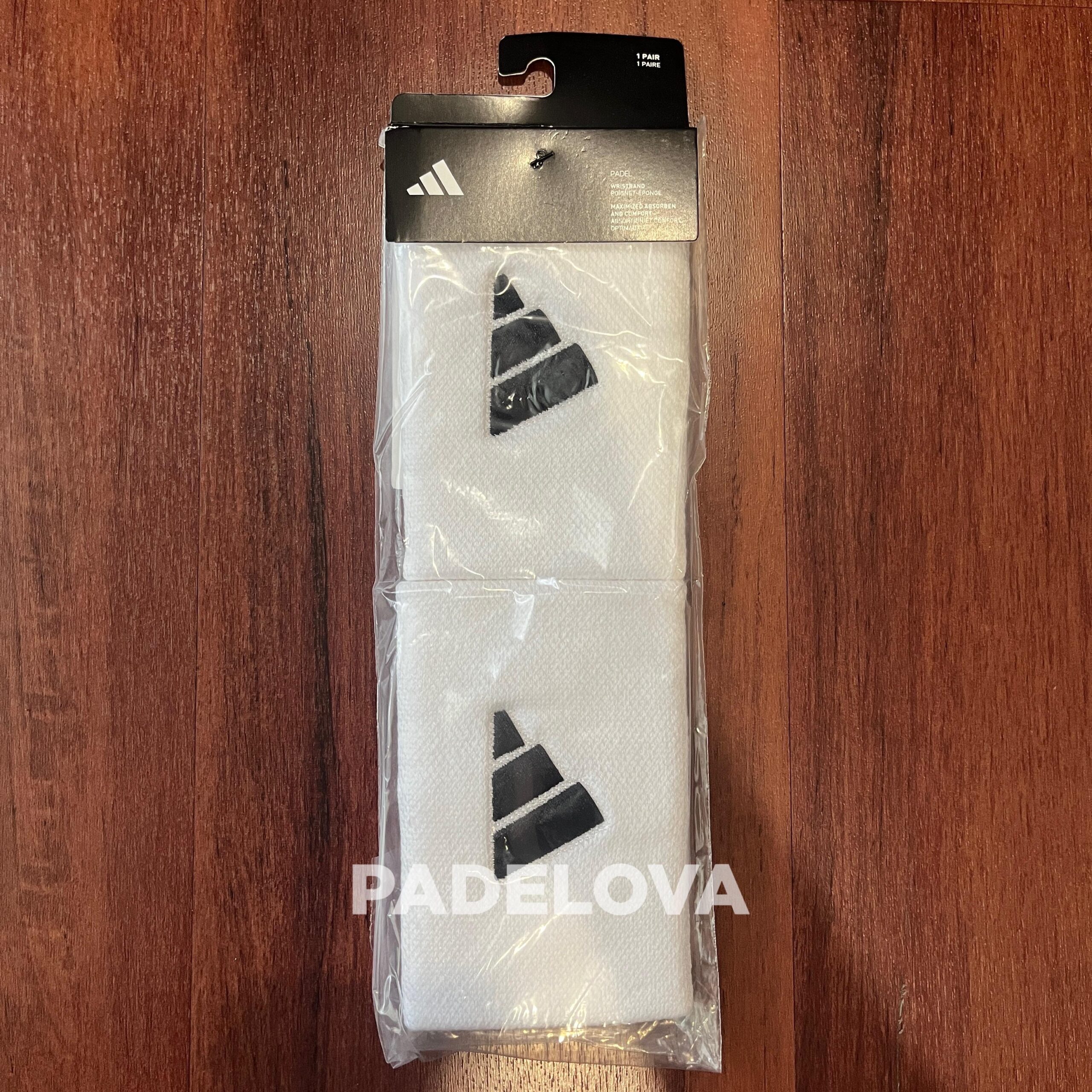 Adidas Padel Wristband 2 pcs - Wristband Olahraga Sweatband Nyaman & Absorbent - Hitam Putih - Image 3