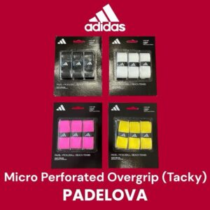 Adidas Micro Perforated Padel Overgrip - Tacky Feeling, Grip Anti-Slip Premium - Hitam Black / Putih White / Pink / Kuning Yellow / Orange Oranye