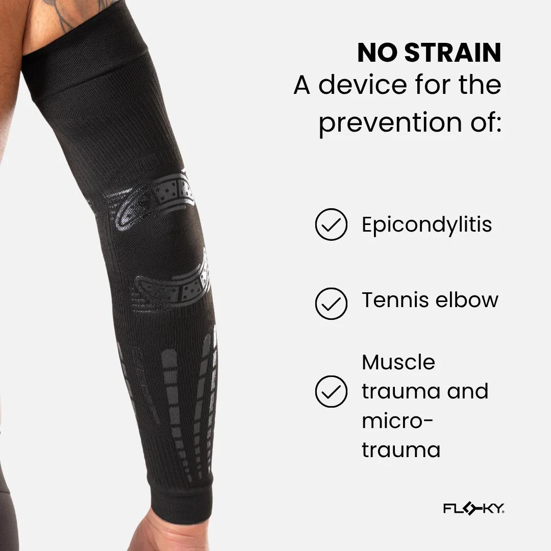 Floky NO STRAIN EVOLUTION Arm Sleeve Padel Anti Vibration, Pencegahan Tennis Padel Elbow - Black Hitam | White Putih | Navy Blue Biru | Fantasy | Arctic Radiance | Ice Comet | Tapia 2026 | Bali | Rio | Delhi - Image 4