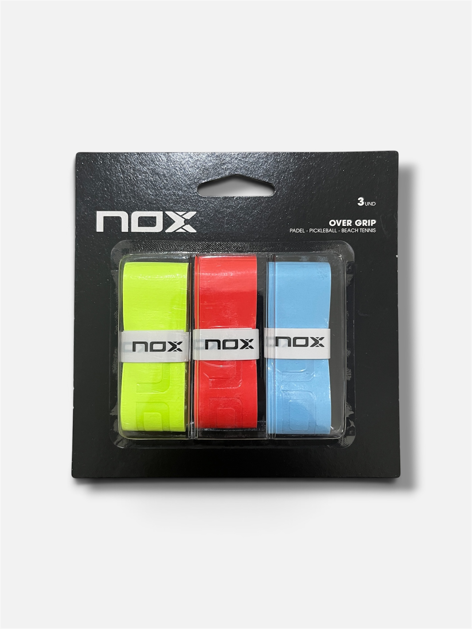 NOX Pro Overgrip Perforated Putih Original Grip Raket Padel Tennis Anti Slip Nyaman Isi 3 Pcs - Gambar 4