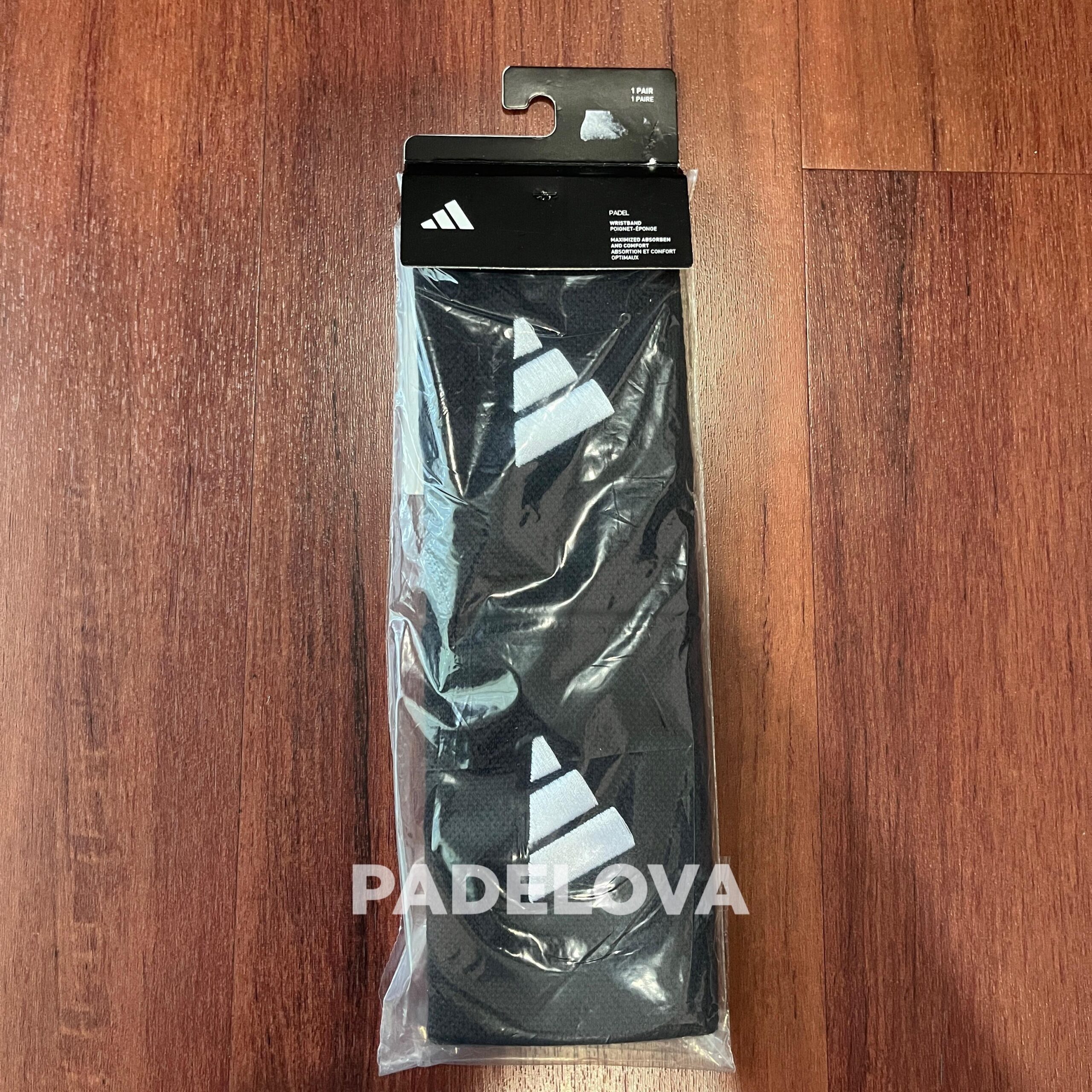 Adidas Padel Wristband 2 pcs - Wristband Olahraga Sweatband Nyaman & Absorbent - Hitam Putih - Image 2