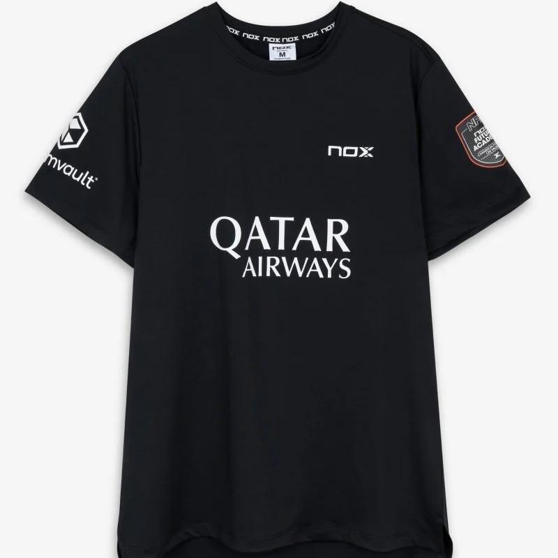 Nox AT10 Sponsors 2026 T-Shirt Jersey Original Kaos Padel Agustin Tapia Premium Dry Fit Balance Fresh Black Hitam Navy Biru White Putih - Image 2