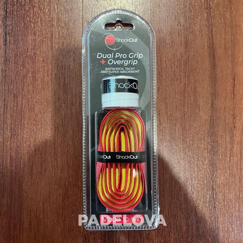ShockOut Dual Pro Grip - Original Spain Basegrip Undergrip + Overgrip Padel - Anti Slip Kurangi Getaran Tingkatkan Kenyamanan Pegangan Raket Merah Kuning Hijau Biru Hitam Putih Oranye Red Yellow Green Blue Black White Orange - Image 2