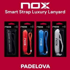 Nox Smartstrap Luxury Lanyard Padel Wrist Strap Raket Ball Original Interchangeable Mudah Dipasang Meningkatkan Keamanan dan Hygiene - Black Blue Silver Red Hitam Biru Silver Merah