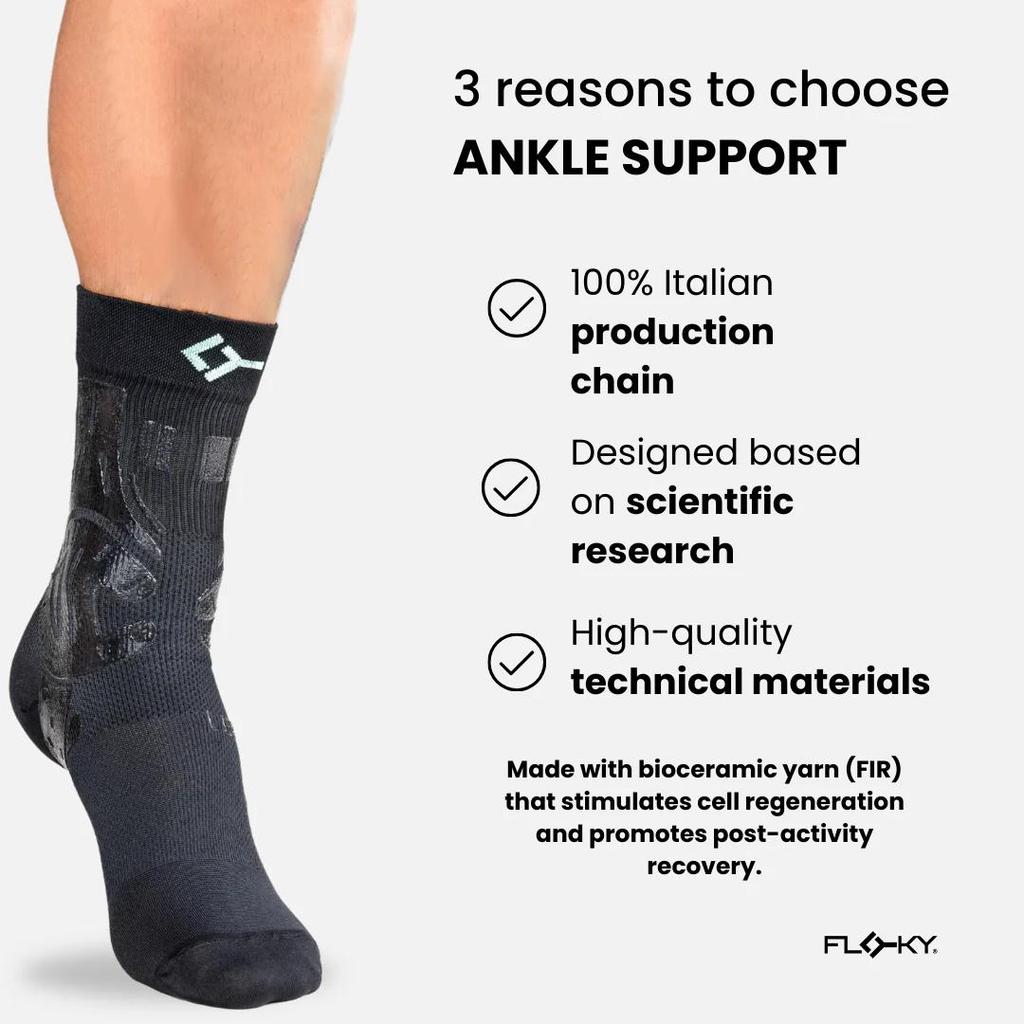 FLOKY ANKLE Support Anklet - Penyangga Pergelangan Kaki Elastis untuk Olahraga (Ankle Brace) - Padel, Tennis, Running - Image 5