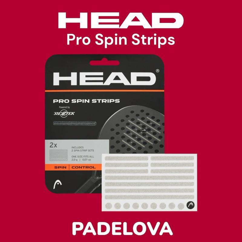 HEAD Pro Spin Strips Padel Rezztek Spin Enhancer Ultra-thin Lightweight 2g per Raket Tahan 50 Jam Customizable Mudah Dilepas - Ball, Bola