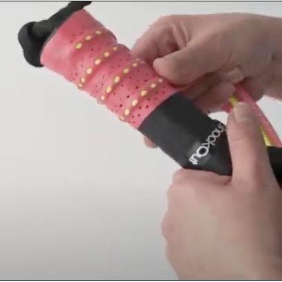 ShockOut Dual Pro Grip - Original Spain Basegrip Undergrip + Overgrip Padel - Anti Slip Kurangi Getaran Tingkatkan Kenyamanan Pegangan Raket Merah Kuning Hijau Biru Hitam Putih Oranye Red Yellow Green Blue Black White Orange - Image 4