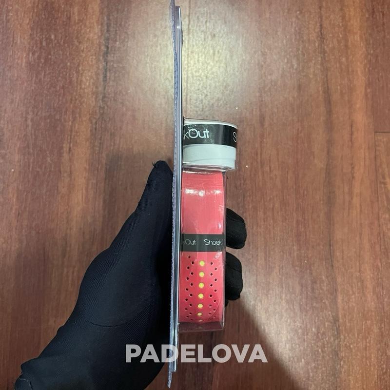 ShockOut Dual Pro Grip - Original Spain Basegrip Undergrip + Overgrip Padel - Anti Slip Kurangi Getaran Tingkatkan Kenyamanan Pegangan Raket Merah Kuning Hijau Biru Hitam Putih Oranye Red Yellow Green Blue Black White Orange - Image 3