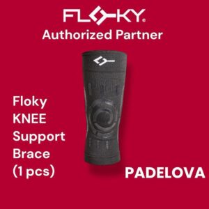 FLOKY KNEE Support Brace Black 1 pcs pack - Knee Support Knee Brace Kompresi Lutut untuk Padel, Tenis, Badminton, Running, Basketball, Volleyball, Pereda Nyeri Lutut & Stabilitas Patella