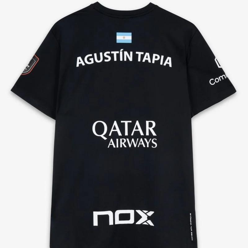 Nox AT10 Sponsors 2026 T-Shirt Jersey Original Kaos Padel Agustin Tapia Premium Dry Fit Balance Fresh Black Hitam Navy Biru White Putih - Image 3