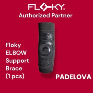 FLOKY ELBOW Support Brace Black 1 pcs pack - Elbow Support Compression untuk Tennis Padel, Pereda Nyeri (Tennis Elbow) & Recovery
