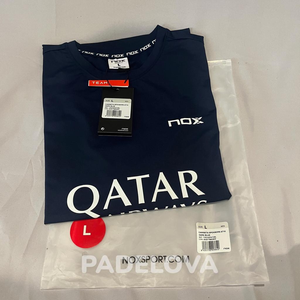Nox AT10 Sponsors 2026 T-Shirt Jersey Original Kaos Padel Agustin Tapia Premium Dry Fit Balance Fresh Black Hitam Navy Biru White Putih - Image 5