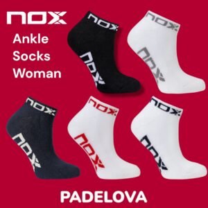 NOX Ankle Socks Kaos Kaki Wanita Padel Tenis Pickleball